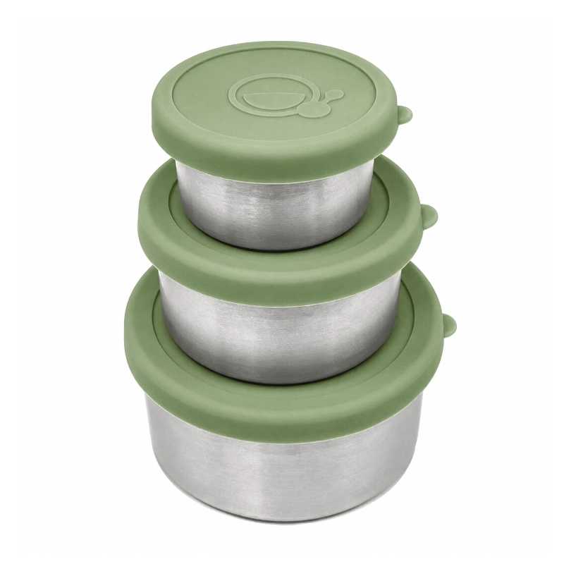 Pack 3 Fiambreras Herméticas de Acero Inoxidable Smikkels - Aúpa Organics