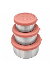 Pack 3 Fiambreras Herméticas de Acero Inoxidable Smikkels - Aúpa Organics