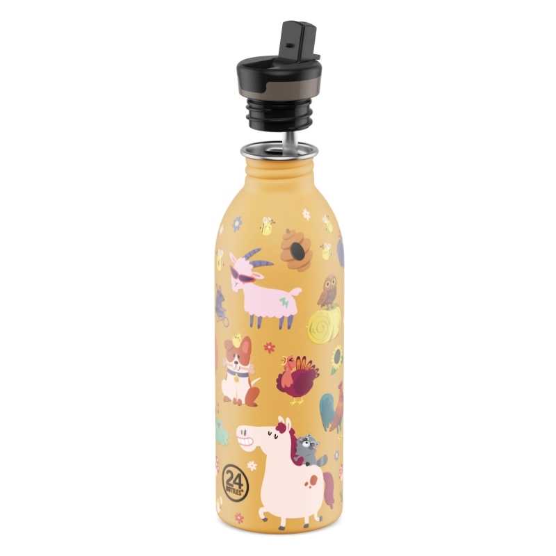 Botella de Acero Inoxidable 500 ml 24 Bottles - Aúpa Organics