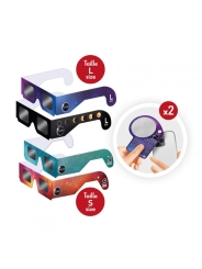 Kit para Eclipse Solar Buki | 4 Gafas Certificadas + Filtros para Smartphone - Aúpa Organics