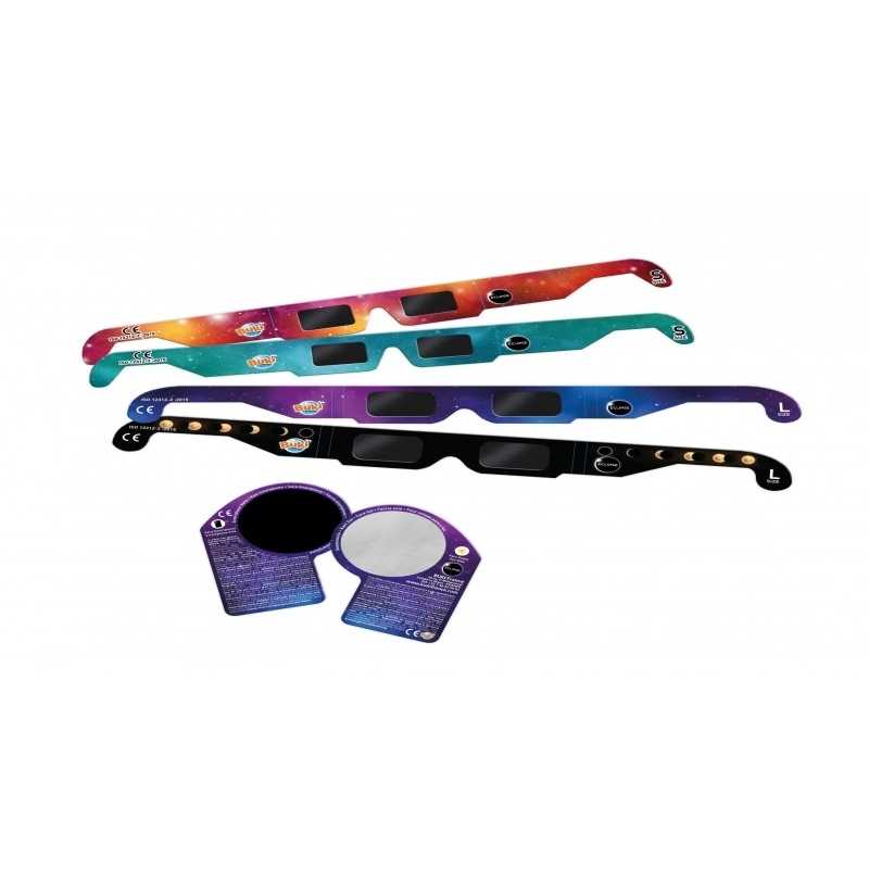 Kit para Eclipse Solar Buki | 4 Gafas Certificadas + Filtros para Smartphone - Aúpa Organics