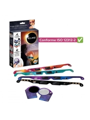 Kit para Eclipse Solar Buki | 4 Gafas Certificadas + Filtros para Smartphone - Aúpa Organics