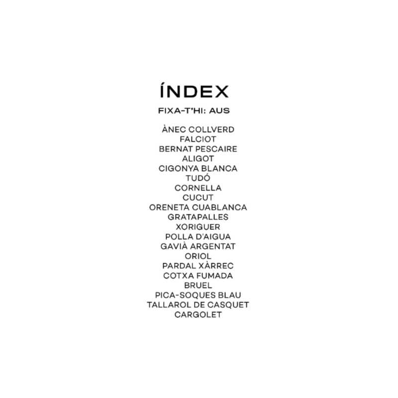 Fixa’t-hi: aus. Guia visual per conèixer les aus - Aúpa Organics