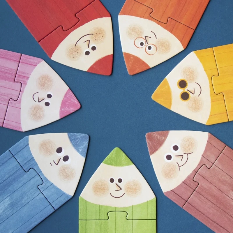 7 Puzzles de 3 piezas My Colours de Londji - Aúpa Organics