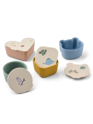 Pack de 4 Fiambreras de Silicona Liewood Toto - Aúpa Organics
