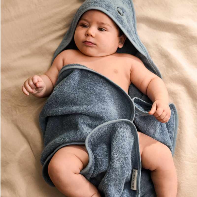 Toalla con Capucha Elefante Algodón Orgánico Liewood - Aúpa Organics
