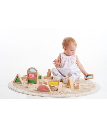 Bloques Arco Iris Translúcidos - Aúpa Organics