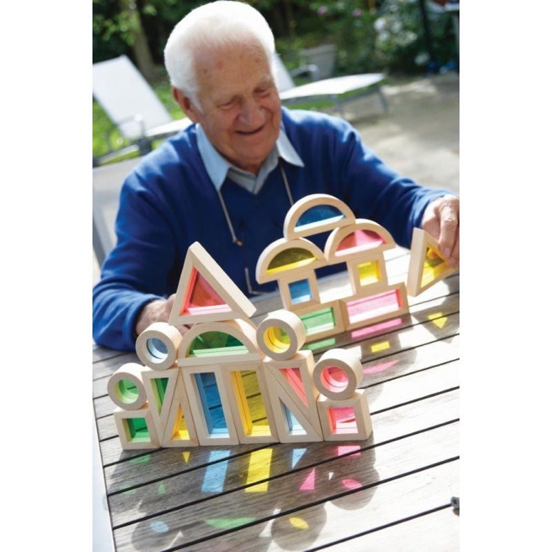 Bloques Arco Iris Translúcidos - Aúpa Organics