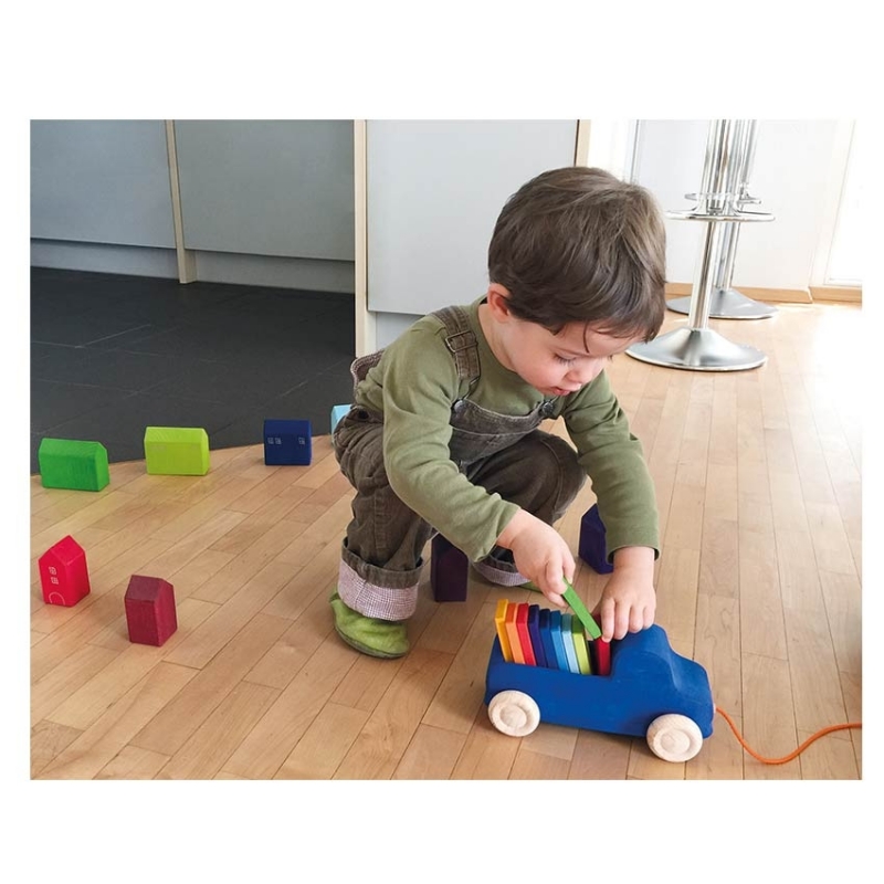 Camión Azul con Bloques - Grimm's