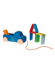 Camión Azul con Bloques - Grimm's