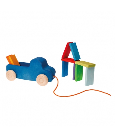 Camión Azul con Bloques - Grimm's