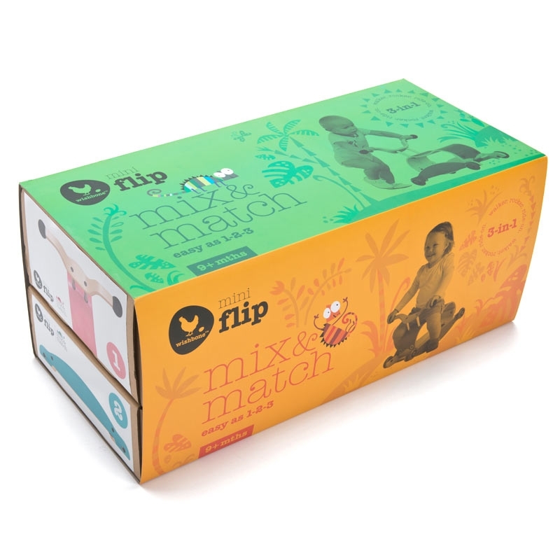 Mini Flip Correpasillos Wishbone 3en1- Blue & Yellow