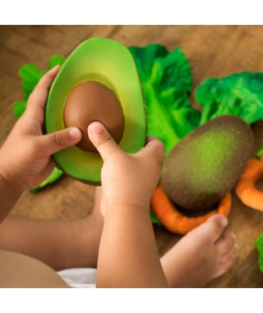 Mordedor de Caucho Natural Arnold El Aguacate Oli&Carol - Aúpa Organics