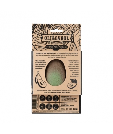 Mordedor de Caucho Natural Arnold El Aguacate Oli&Carol - Aúpa Organics