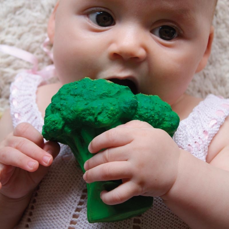 Mordedor de Caucho Natural Brucy El Brócoli Oli&Carol - Aúpa Organics