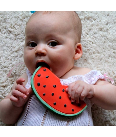 Mordedor de Caucho Natural Wally La Sandía Oli&Carol - Aúpa Organics