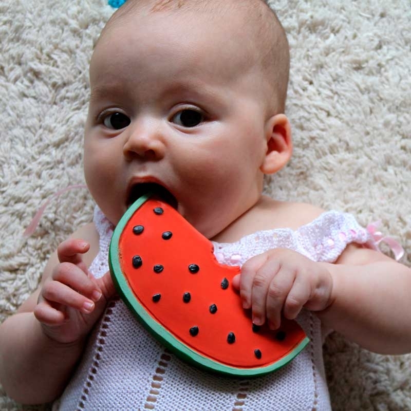 Mordedor de Caucho Natural Wally La Sandía Oli&Carol - Aúpa Organics