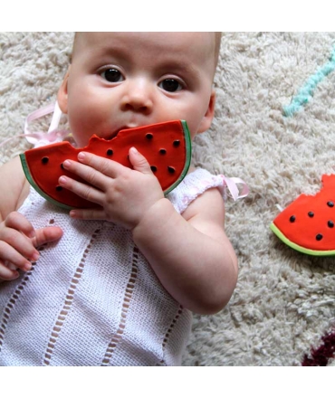 Mordedor de Caucho Natural Wally La Sandía Oli&Carol - Aúpa Organics