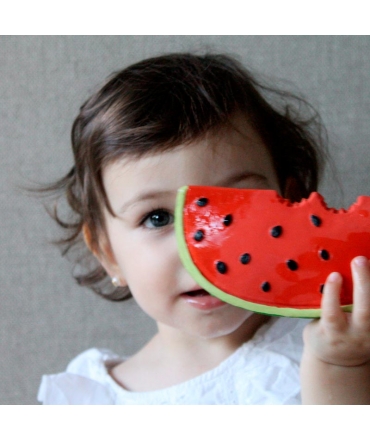 Mordedor de Caucho Natural Wally La Sandía Oli&Carol - Aúpa Organics