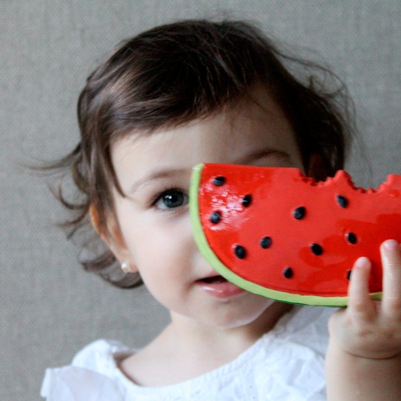 Mordedor de Caucho Natural Wally La Sandía Oli&Carol - Aúpa Organics