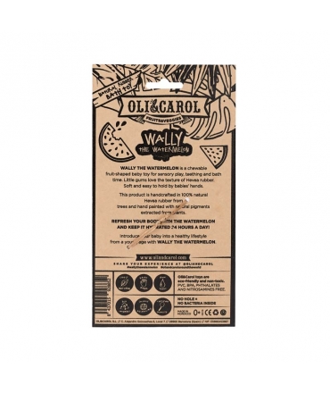 Mordedor de Caucho Natural Wally La Sandía Oli&Carol - Aúpa Organics