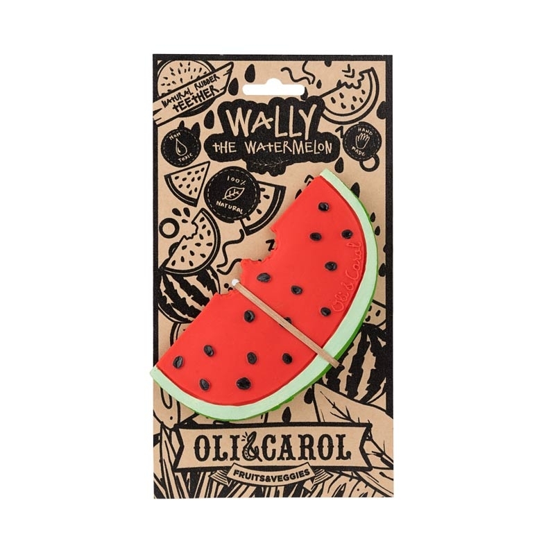 Mordedor de Caucho Natural Wally La Sandía Oli&Carol - Aúpa Organics