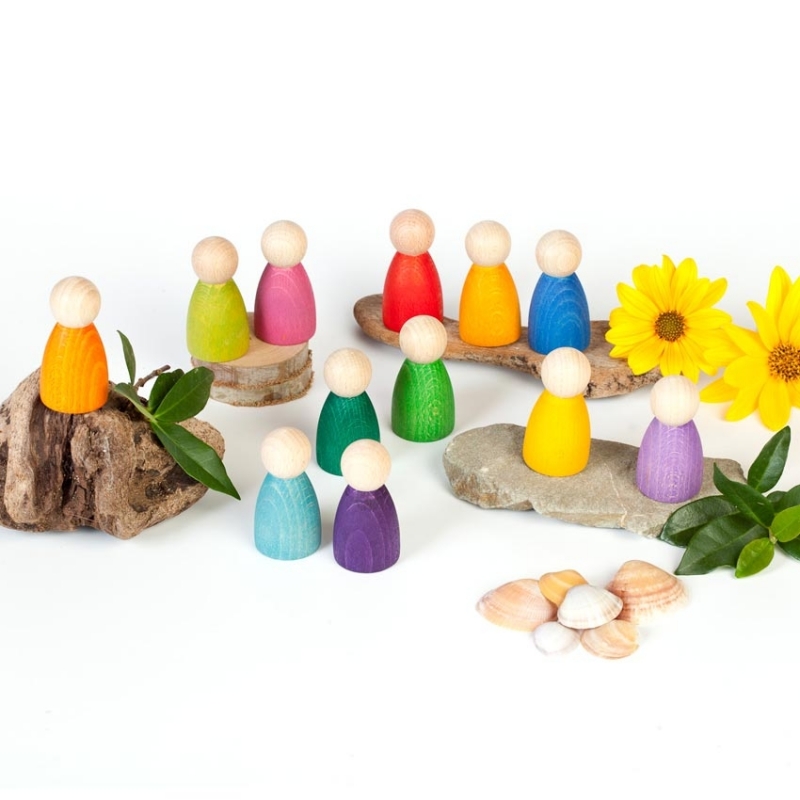 12 muñecos de madera. Nins de Grapat | Aúpa Organics