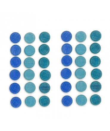 36 Piezas para Mandala - Monedas Azules