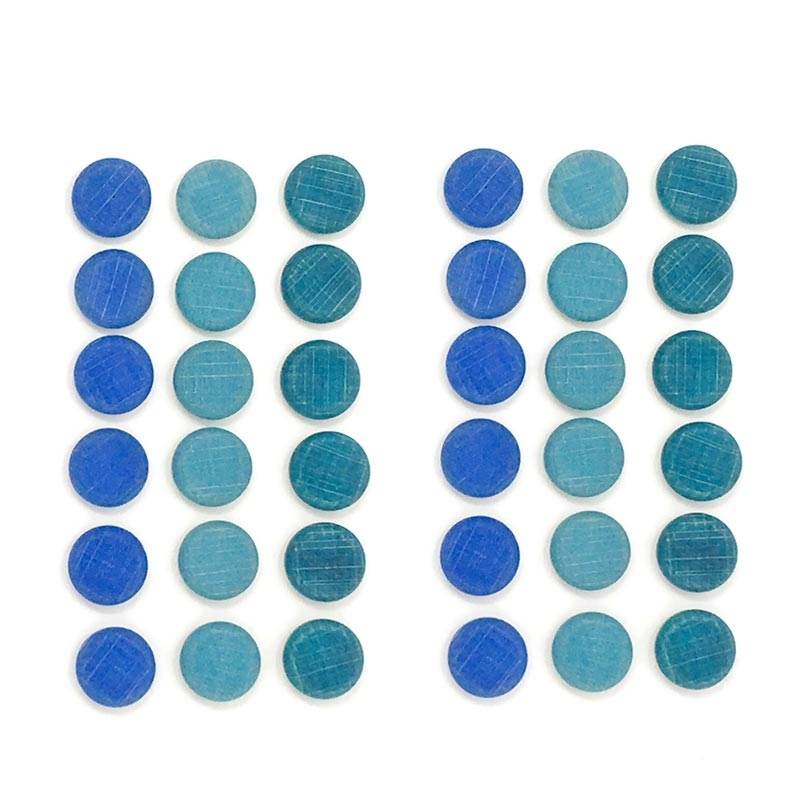 36 Piezas para Mandala - Monedas Azules