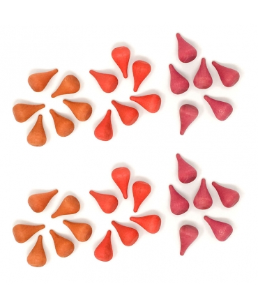 36 Piezas para Mandala - Fuego Rojo