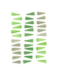 36 Piezas para Mandala - Cono Verde