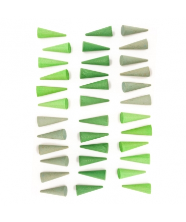 36 Piezas para Mandala - Cono Verde