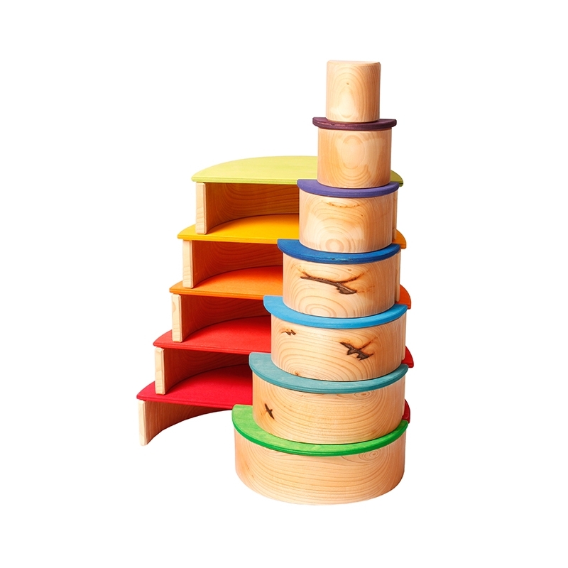 Arco Iris Waldorf Tamaño Grande de Grimms 12 piezas - Aúpa Organics