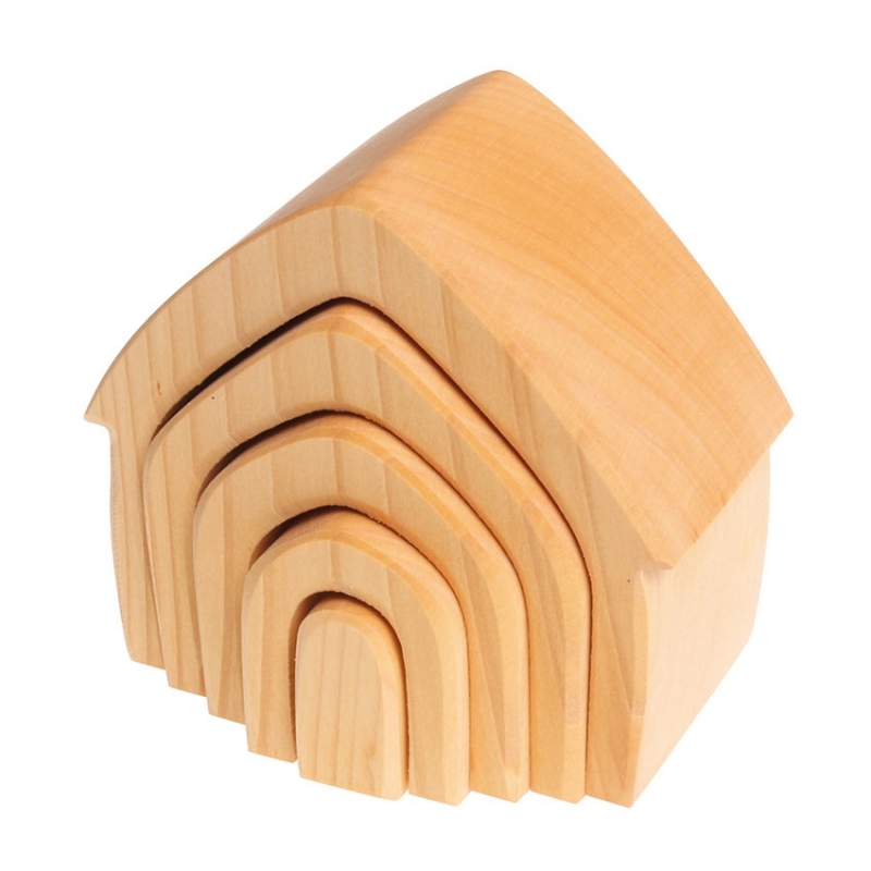 Casa Apilable de Madera Natural - Grimm's