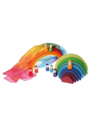 Tela de Seda Arco Iris de Sarah's Silks - Aúpa Organics