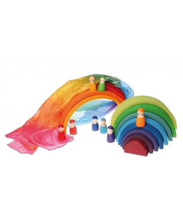 Tela de Seda Arco Iris de Sarah's Silks - Aúpa Organics