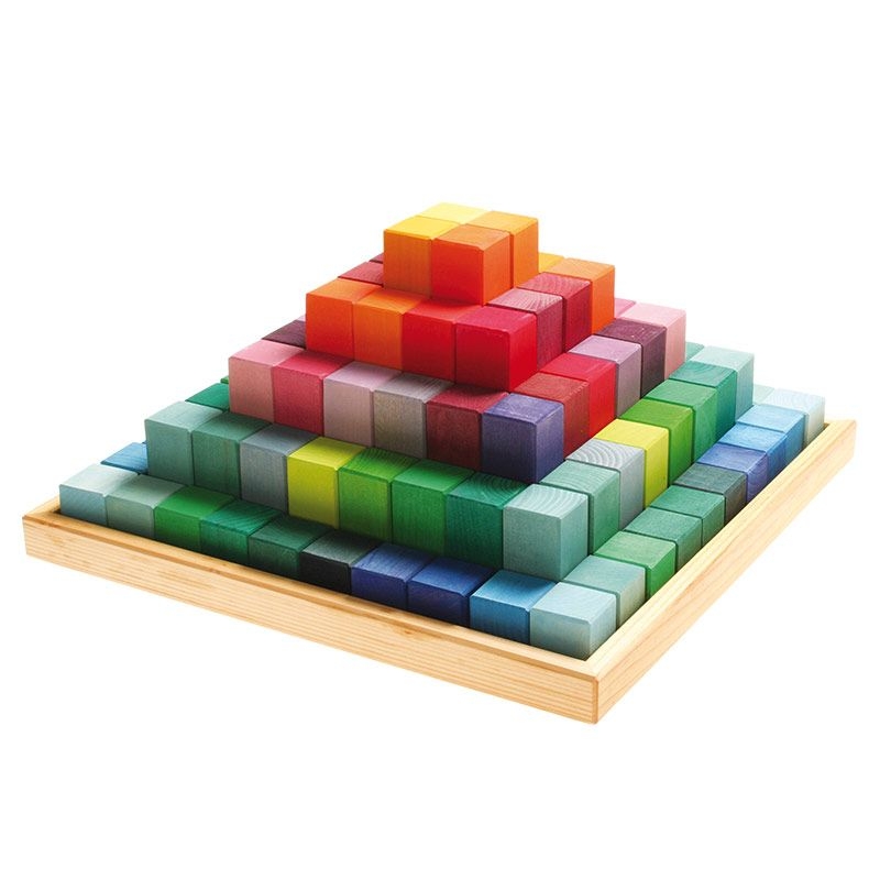 Juego de Construcción. Pirámide de Bloques Grande - Grimm's