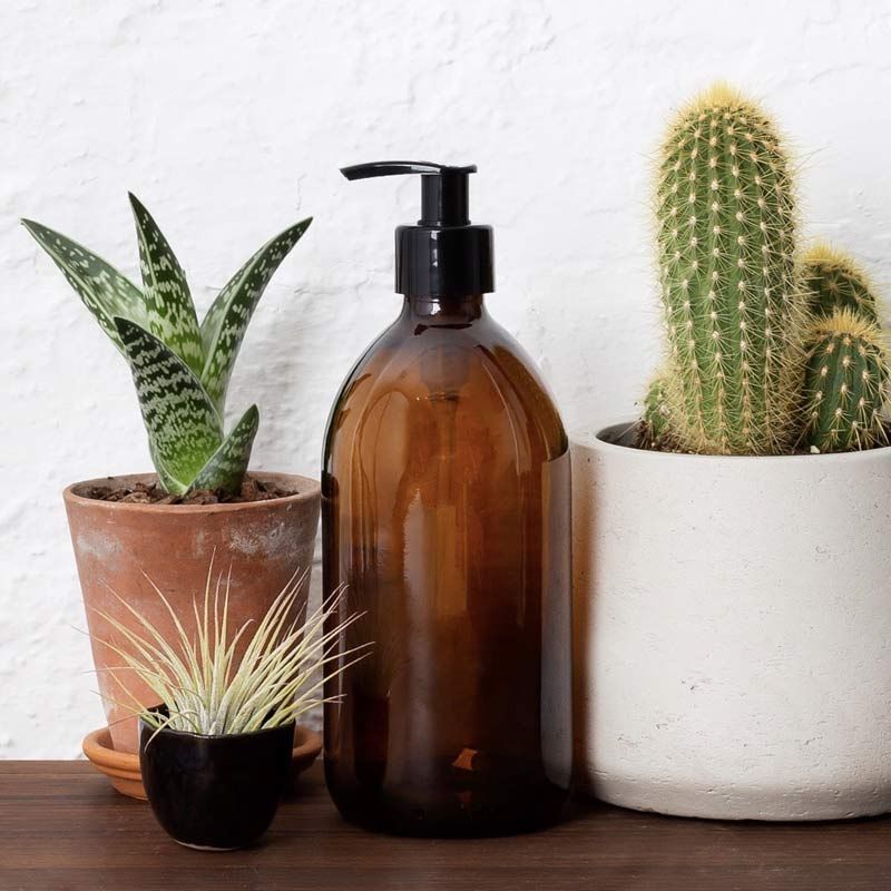 Botella de Vidrio Ámbar Dispensador| Aúpa Organics
