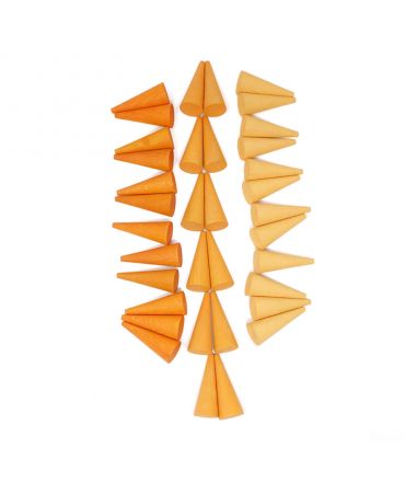 36 Piezas para Mandala - Cono Naranja