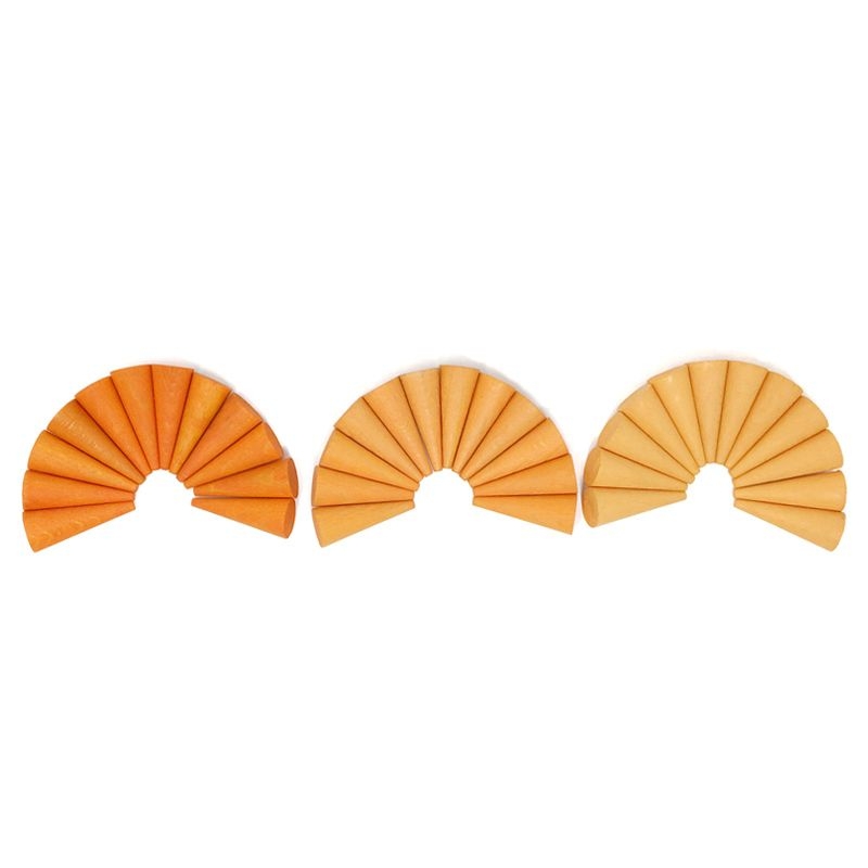 36 Piezas para Mandala - Cono Naranja