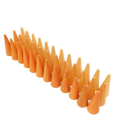 36 Piezas para Mandala - Cono Naranja