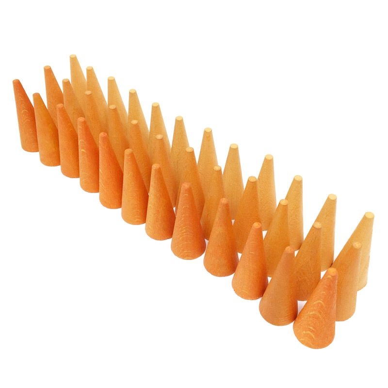 36 Piezas para Mandala - Cono Naranja