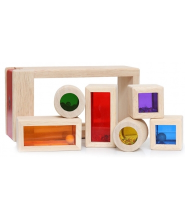 Bloques Arco Iris Translúcidos con Sonido - Aúpa Organics