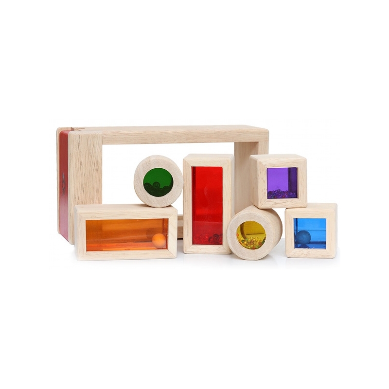 Bloques Arco Iris Translúcidos con Sonido - Aúpa Organics