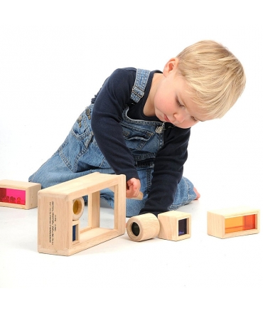 Bloques Arco Iris Translúcidos con Sonido - Aúpa Organics