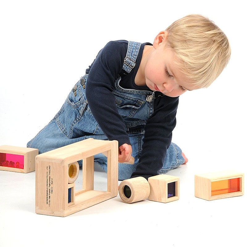 Bloques Arco Iris Translúcidos con Sonido - Aúpa Organics