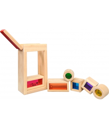 Bloques Arco Iris Translúcidos con Sonido - Aúpa Organics