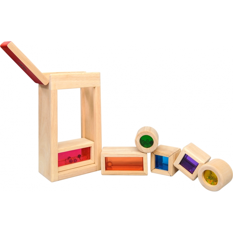 Bloques Arco Iris Translúcidos con Sonido - Aúpa Organics