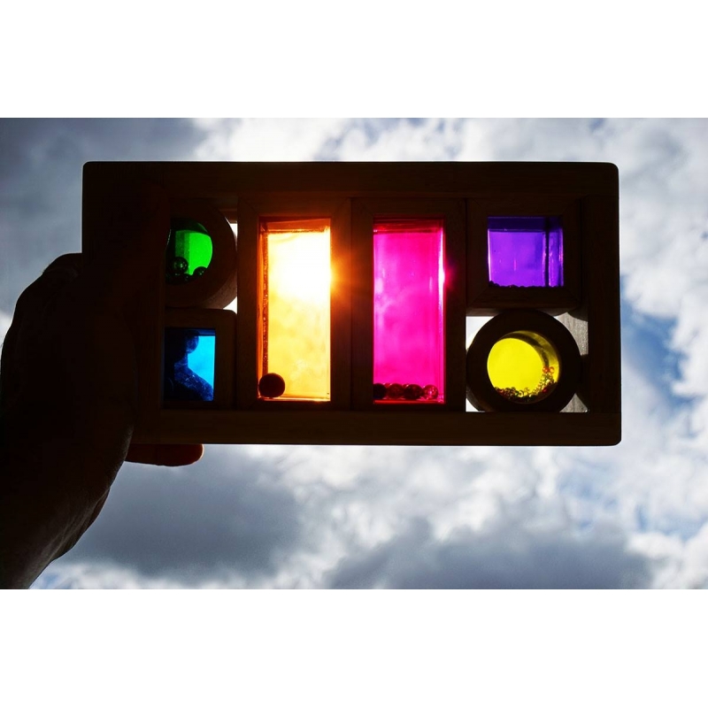 Bloques Arco Iris Translúcidos con Sonido - Aúpa Organics