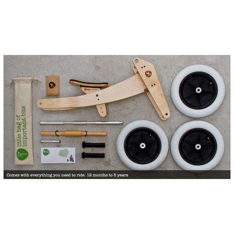 Triciclo de madera Sin pedales Wishbone Bike 3en1 | Aúpa Organics
